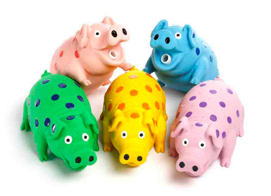 Multipet Pigs That Oink Dog Toy Assorted, 1ea/9 in