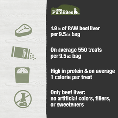 Mini-PureBites, Beef Liver, 270g | 9.5oz, Value Size