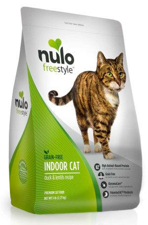 Nulo Indoor Grain Free Dry Cat Food With Bc30 Probiotic Duck & Lentils Recipe