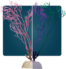 GloFish Red Algae Plant Aquarium Décor, Red Small, Fluorescent Under Blue LED Light
