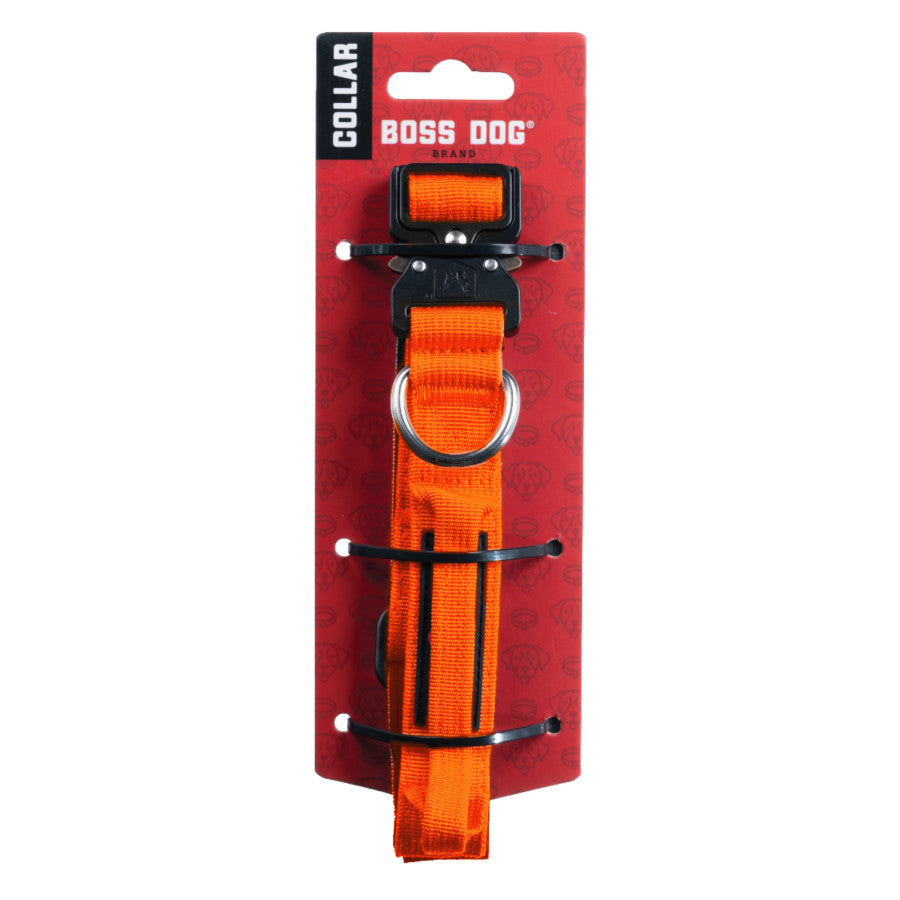 Boss Dog Tactical Adjustable Collar, Hunter Orange