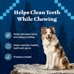 Blue Buffalo Wilderness Wild Bones Grain-Free Dental Chews Dog Treats, Medium