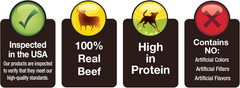 Cadet 100% Beef Strips Dog Chew Sticks, Long-Lasting Single-Ingredient Natural Treats, High-Protein, Perfect for Small & Large Breeds