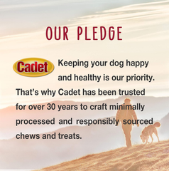 Cadet Double Stuffed Shin Bone - Highly Digestible, High Protein, Long-Lasting Dog Chew Bone for Aggressive Chewers, Supports Dental Health, - Bacon & Cheese Flavor