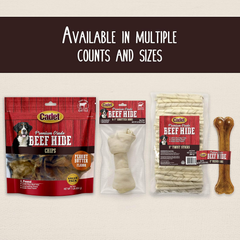 Cadet Premium Grade Beef Hide Chips for Dogs Beef Flavor
