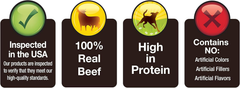 Cadet 100% Beef Strips Dog Chew Sticks, Long-Lasting Single-Ingredient Natural Treats, High-Protein, Perfect for Small & Large Breeds