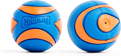 Chuckit! Ultra Squeaker Balls for Dogs, Floating Water Pet Toys, Durable Rubber Pet Toy, Bouncy Squeaky Fetch Balls For Dogs, Pack of 2