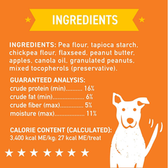 Cloud Star Wag More Bark Less Crunchy Grain Free Dog Treats, Peanut Butter & Apples