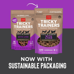 Cloud Star Tricky Trainers Soft & Chewy Dog Training Treats, Liver Flavor, Low Calorie Behavior Aid with 130 treats