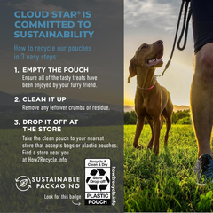 Cloud Star Tricky Trainers Soft & Chewy Dog Training Treats, Salmon Flavor, Low Calorie Behavior Aid with 130 treats