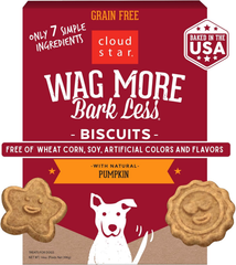 Cloud Star Wag More Bark Less Crunchy Grain Free Dog Treats, Pumpkin