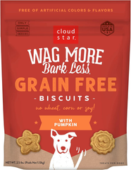 Cloud Star Wag More Bark Less Crunchy Grain Free Dog Treats, Pumpkin