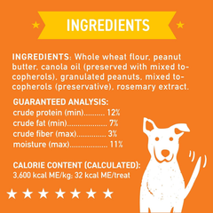 Cloud Star Wag More Bark Less Oats & Grains Crunchy Dog Treats, Peanut Butter