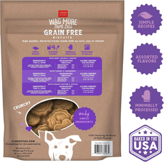 Cloud Star Wag More Bark Less - Dog Treats - Crunchy Biscuits - Grain Free Assorted Flavors