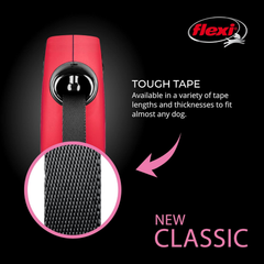 Flexi New Classic Tape Retractable Leash, Red