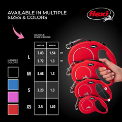 Flexi New Classic Tape Retractable Leash, Red