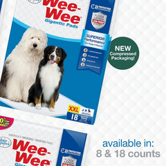 Four Paws Wee-Wee Superior Performance Gigantic Pee Pads for Extra Large Dogs, Leak-Proof Floor Protection Dog & Puppy Quilted Potty Training Pads, Unscented