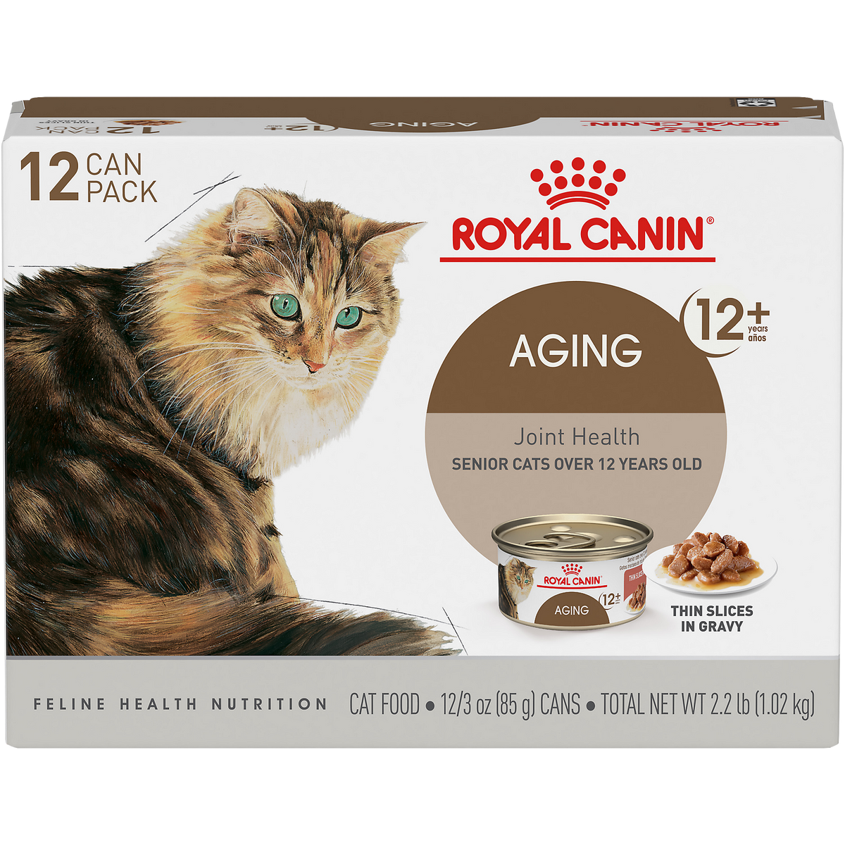 Royal Canin® Feline Health Nutrition™ Aging 12+ Thin Slices In Gravy Canned Cat Food, 3 oz, 12-Pack