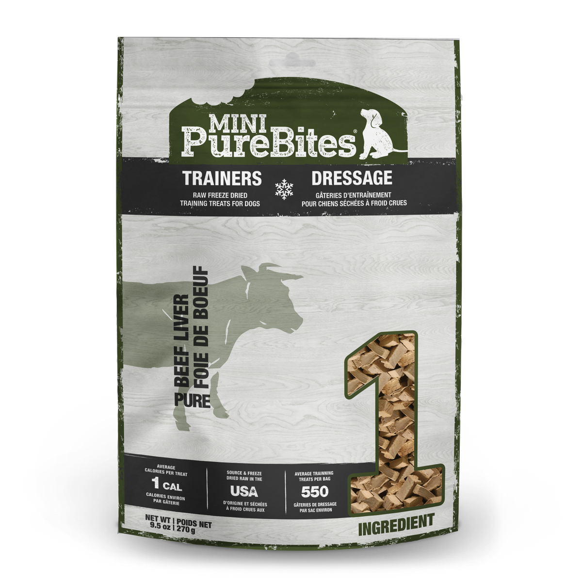 Mini-PureBites, Beef Liver, 270g | 9.5oz, Value Size