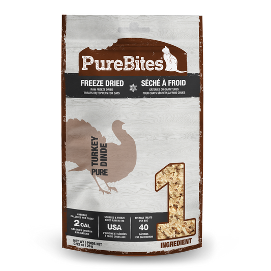 Freeze Dried Cat Treats, Turkey, 26g | 0.91oz, Value size PDQ