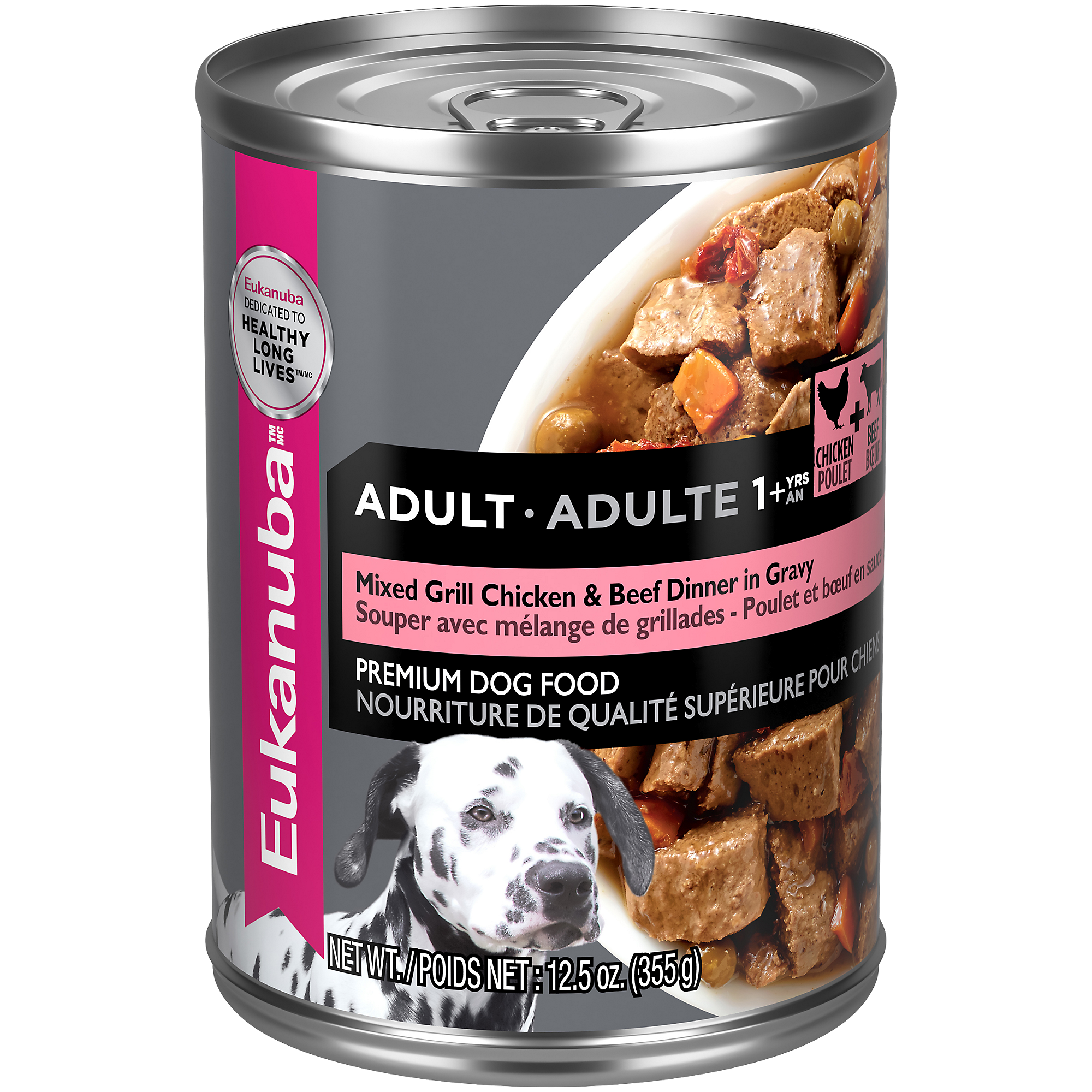 EUKANUBA™ Adult Mixed Grill Chicken & Beef Dinner in Gravy Canned Dog Food, 12.5 oz, case of 12