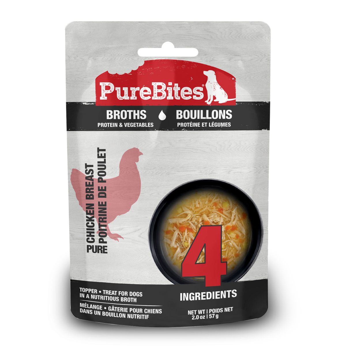 Dog Broths, Chicken & Vegetables, 57g | 2.0oz