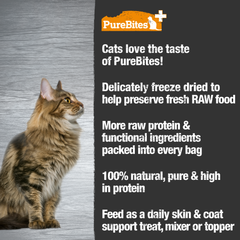 PureBites+ Cat Treats, Skin & Coat, 31g | 1.09oz, Value Size