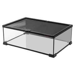 Aquatop Terrarium with Durable Mesh Top for Easy Access & Ventilation - Perfect for Reptiles & Plants
