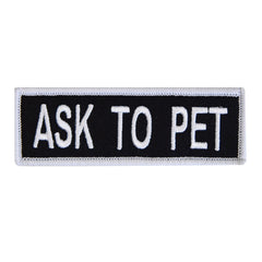 Boss Dog Tactical Hook-Backed Patch for Boss Boss Dog Tactical Harnesses, Ask To Pet