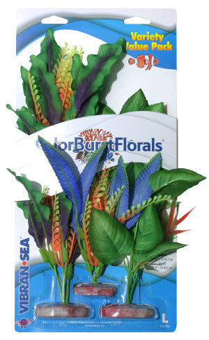 Blue Ribbon Pet Products Colorburst Florals Betta Plants Variety Pack