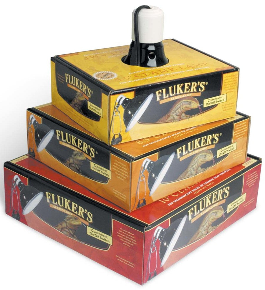 Fluker's Repta-Clamp Lamp, Heavy Duty Clamp Light For Reptile Tanks and Terrariums, UL/CUL Approved, Great for Reptile Basking, 250-Watt Maximum with On/Off Switch