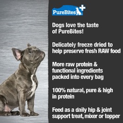 PureBites+ Dog Treats, Hip & Joint, 85g | 3.0oz, Mid Size