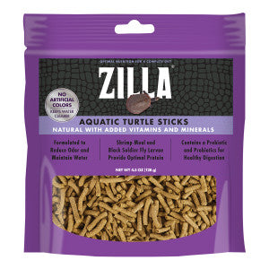 Zilla Pet Aquatic Turtle Sticks, Natural with Added Vitamins and Minerals, Nutrient-Rich Floating Food for Turtles