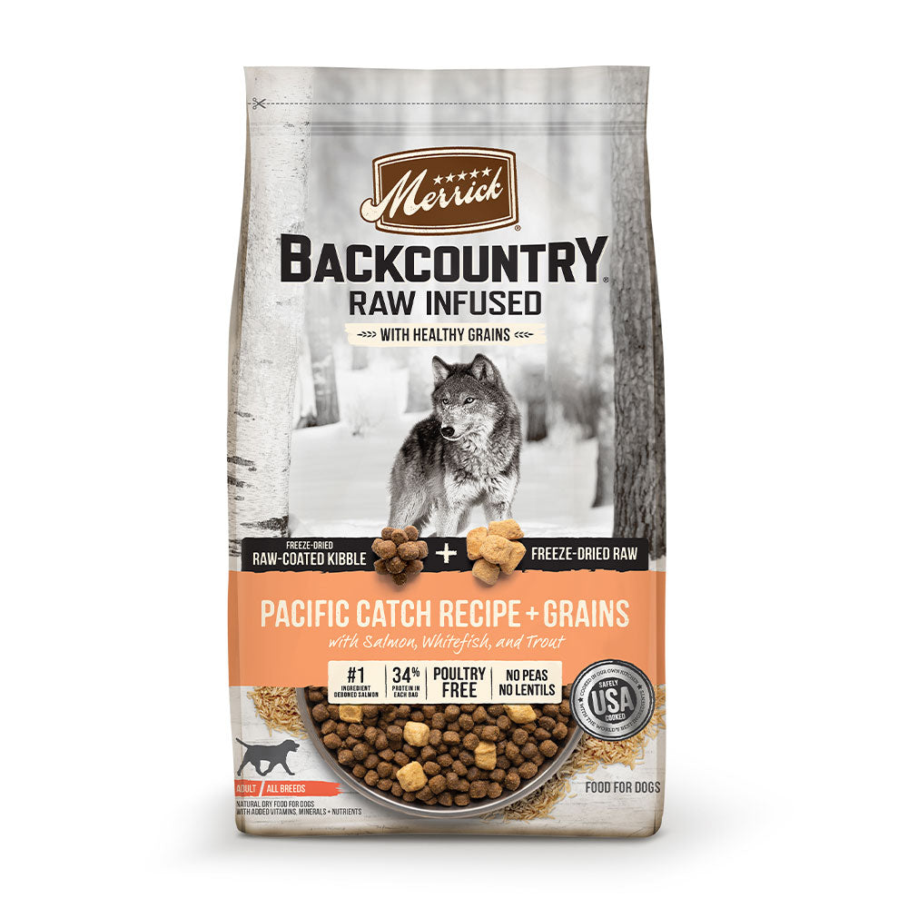 Merrick® Backcountry® Raw Infused with Healthy Grains Pacific Catch Recipe and Grains Adult Dog Food, 20 Lbs