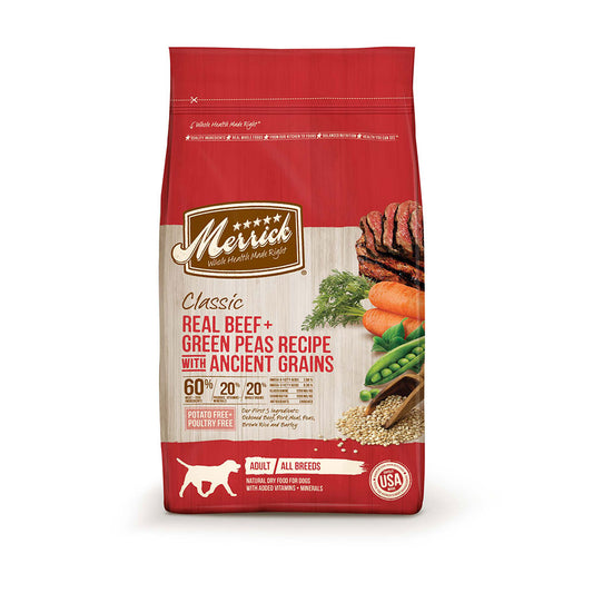 Merrick® Classic Real Beef & Green Peas Recipe with Ancient Grains Dog Food 12 Lbs