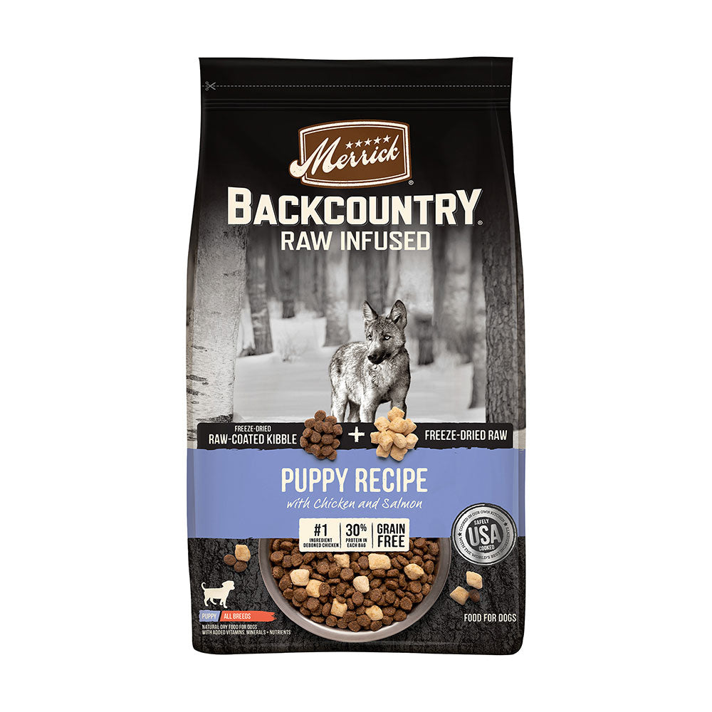 Merrick® Backcountry® Raw Infused with Chicken and Salmon Puppy Recipe Dog Food, 4 Lbs x 5 Count