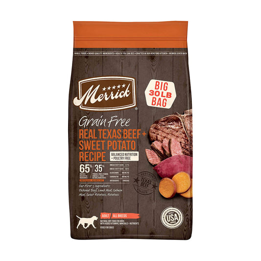 Merrick® Grain Free Real Texas Beef & Sweet Potato Dry Dog Food 30 Lbs