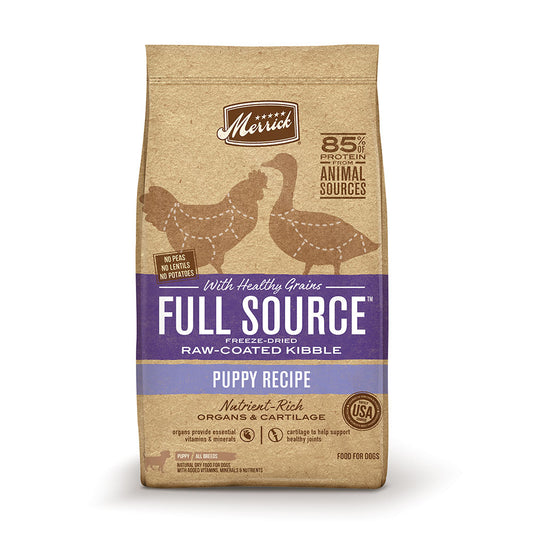 Merrick® Full Source® Healthy Grains Freeze-Dried Raw-Coated Kibble Puppy Recipe Dog Food 4 Lbs