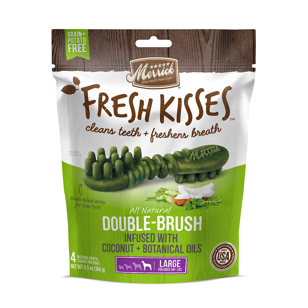 Merrick® Fresh Kisses™ Double Brush Infused with Coconut and Botanical Oils Large Dog Treats 6.5 Oz