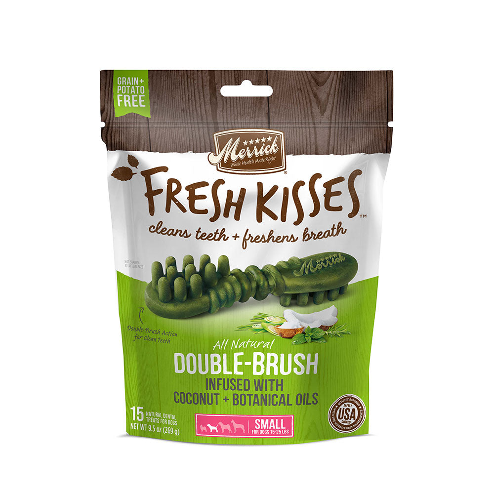 Merrick® Fresh Kisses™ Double Brush Infused with Coconut and Botanical Oils Small Dog Treats 9.5 Oz