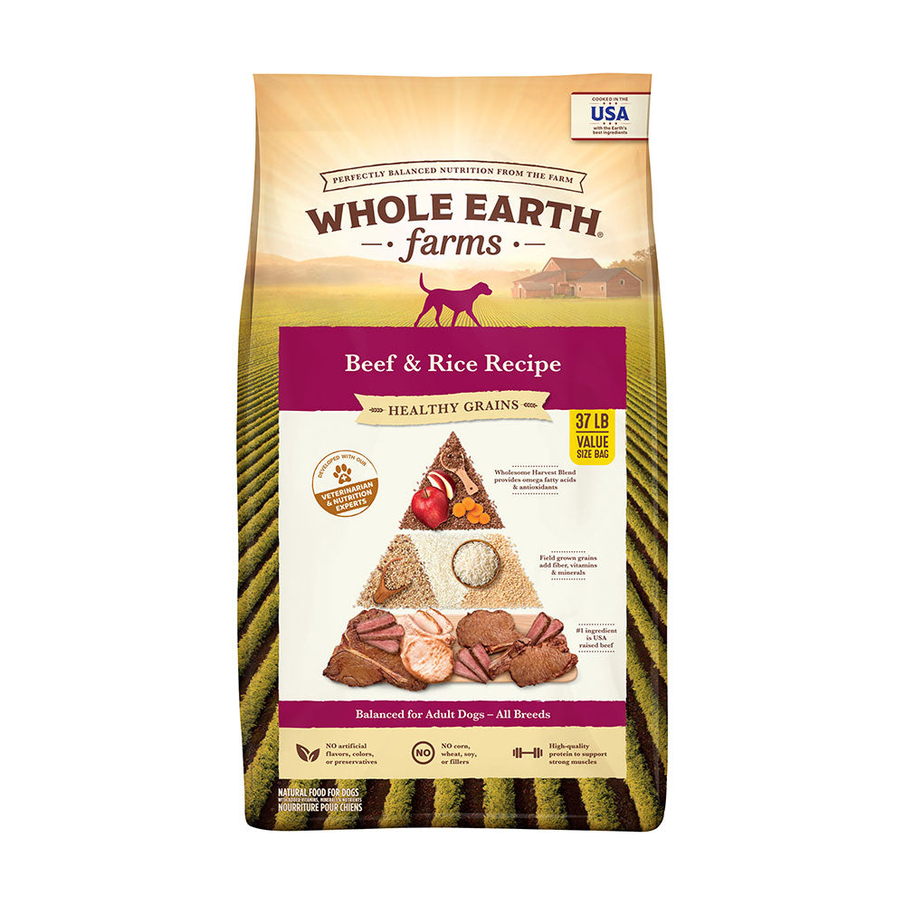 Whole Earth Farms® Goodness from the Earth™ Beef & Rice Adult Recipe Dog Food 37 Lbs