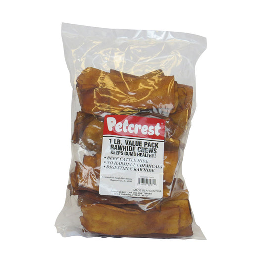 Lennox® USA Flavored-Stain Free Rawhide Hickory Chip Bag Dog Treats 1 Lbs