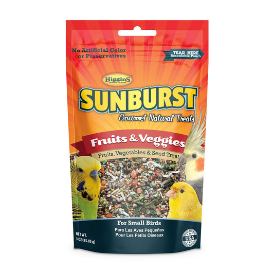 Higgins® Sunburst® Fruits & Veggies Gourmet Natural Treats for Small Birds Small 3 Oz