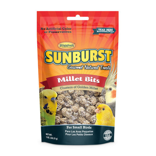 Higgins® Sunburst® Millet Bits Gourmet Natural Treats for Small Birds 1 Oz