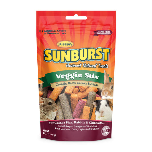 Higgins® Sunburst® Veggie Stix Gourmet Natural Treats for Guinea Pigs, Rabbits & Chinchillas 4 Oz