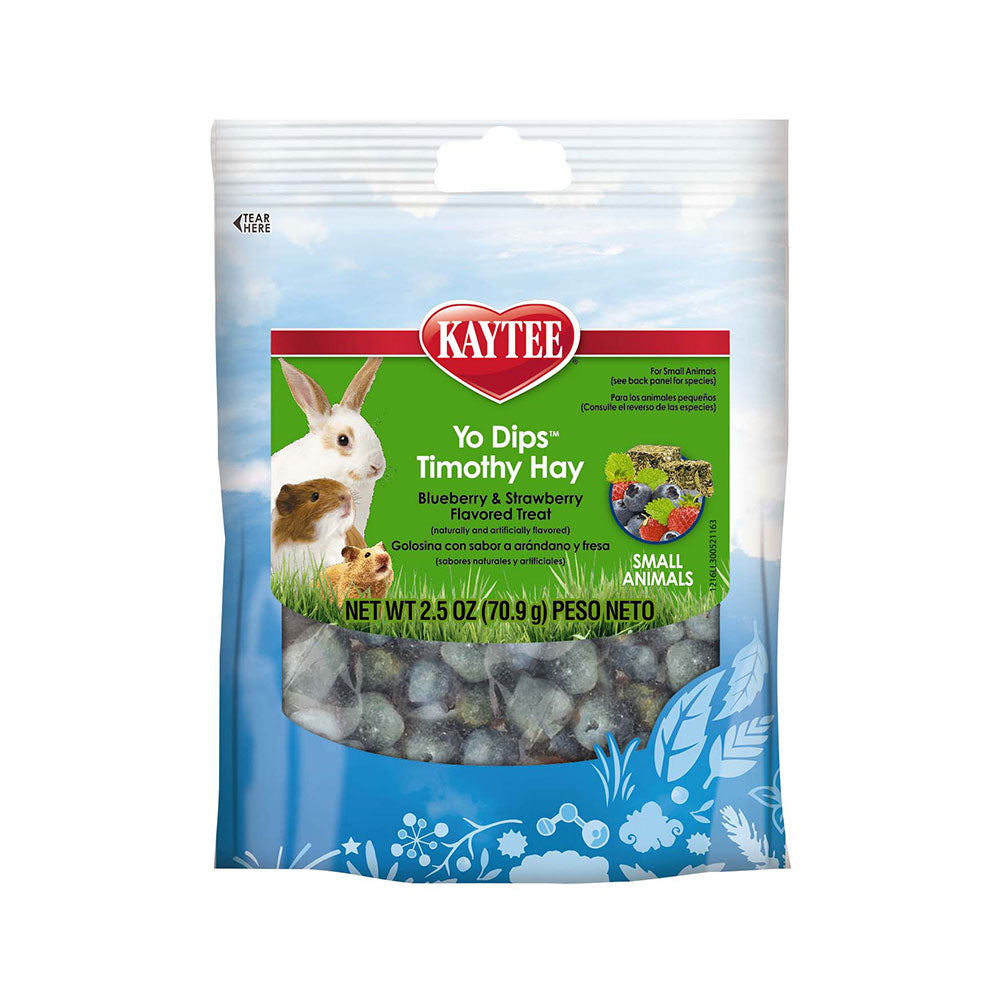 Kaytee® Fiesta® Blueberry & Strawberry Flavor Yogurt Dipped Timothy Hay for Small Animal 2.5 Oz