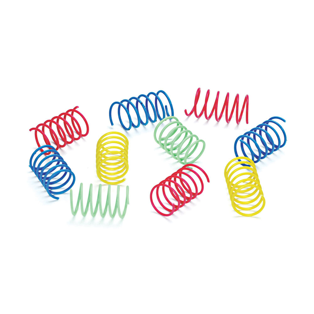 Spot® Wide Colorful Springs Cat Toys Assorted Color 10 Count