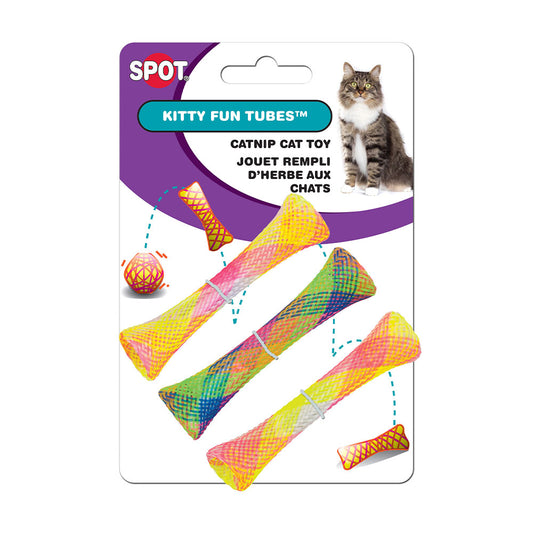 Spot® Kitty Fun Tubes Cat Toys Assorted Color 3.25 Inch X 3 Count