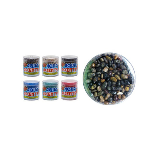 Zoo Med Laboratories Aqua Accents Decorative Aquarium Substrates Dark River Pebbles Color 0.5 Lbs