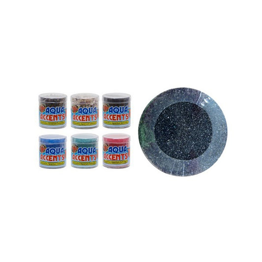 Zoo Med Laboratories Aqua Accents Decorative Aquarium Substrates Midnight Black Sand Color 0.5 Lbs